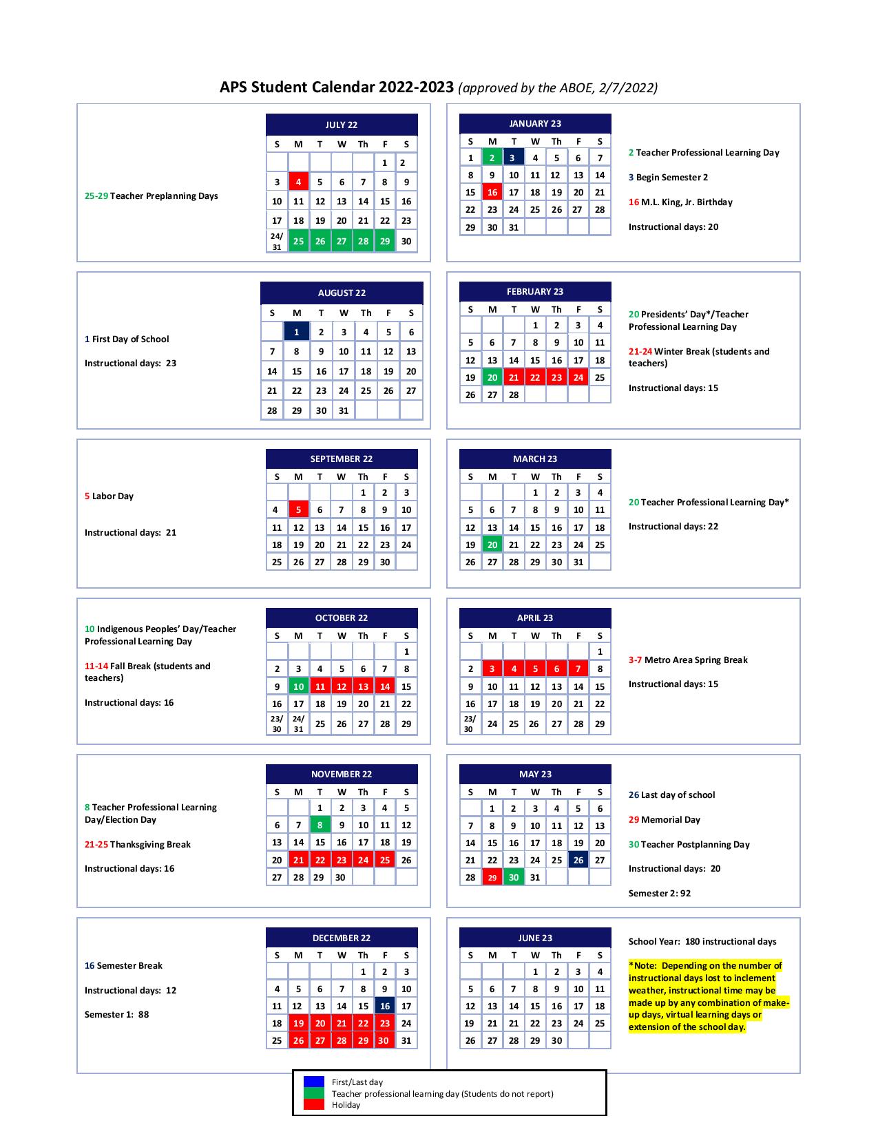 Atlanta Public Schools Calendar Holidays 2022 2023 School Calendar Info