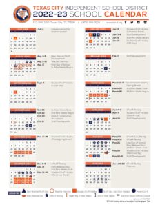 Texas City Independent School District Calendar Holidays 2023-2024