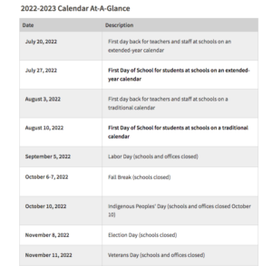 Albuquerque Public Schools Calendar Holidays 2022-2023 PDF