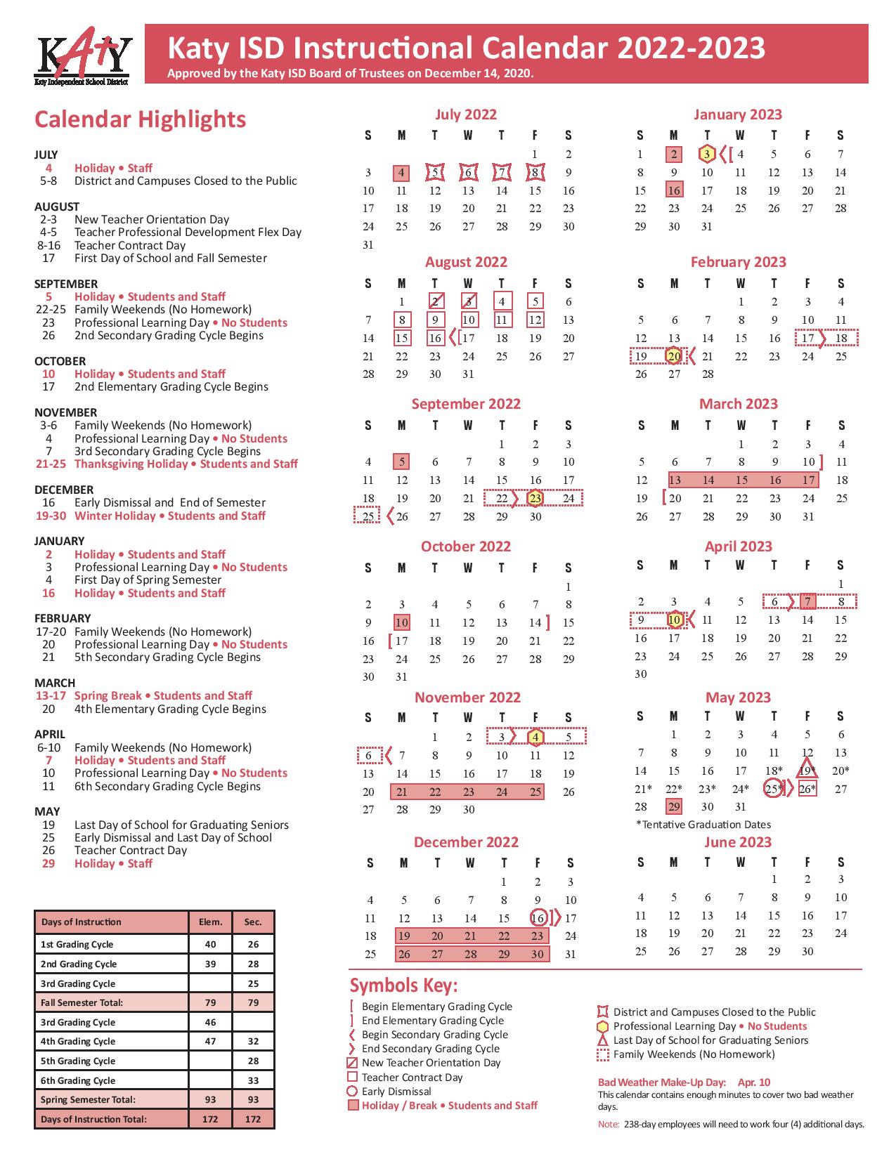 Katy ISD Calendar 2025 A Comprehensive Guide To Key Dates And Events