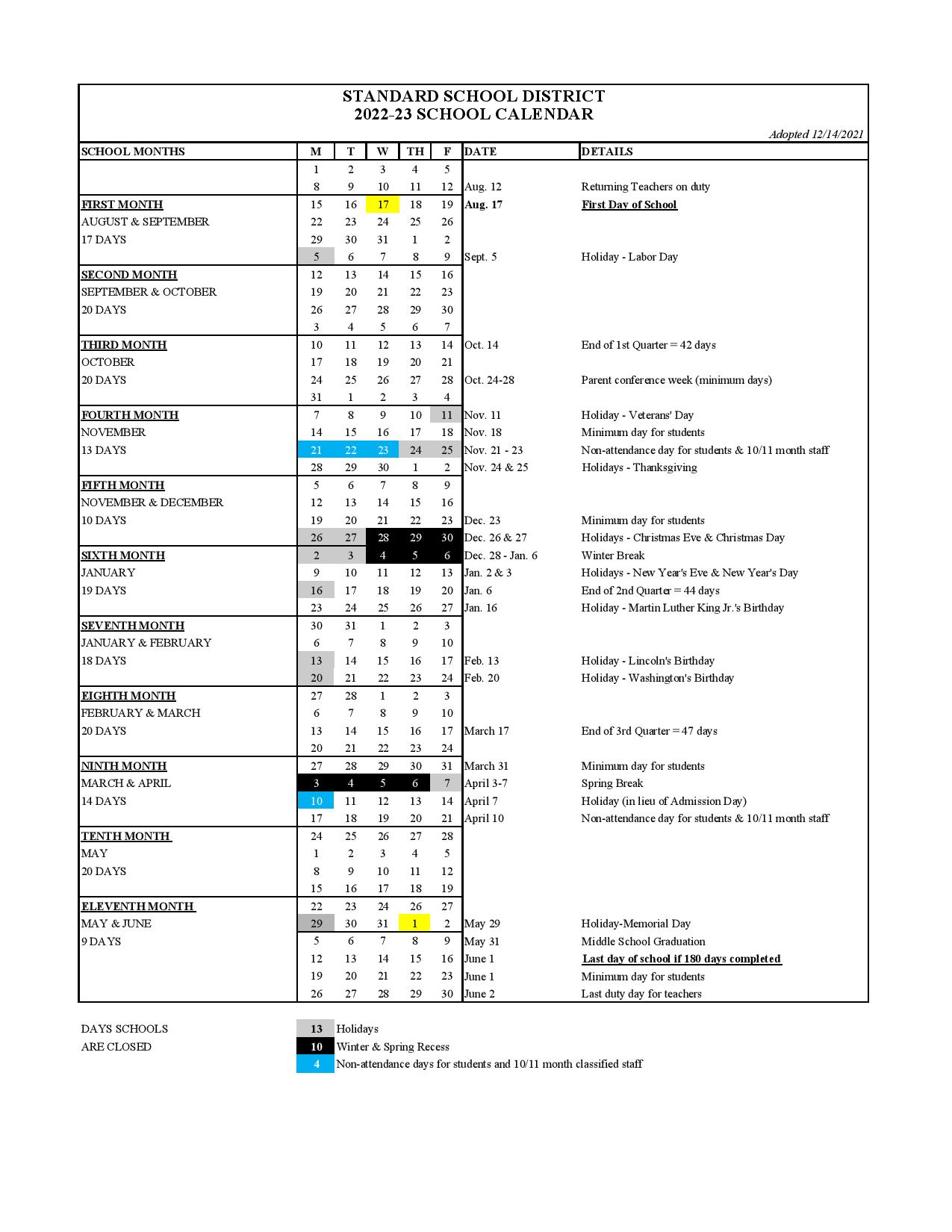 standard-elementary-school-district-calendar-2022-2023