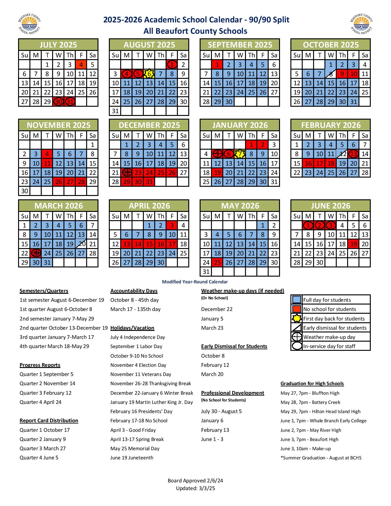 Beaufort County School District Calendar 2025 2026 Beaufort County School District Calendar 2025 2026