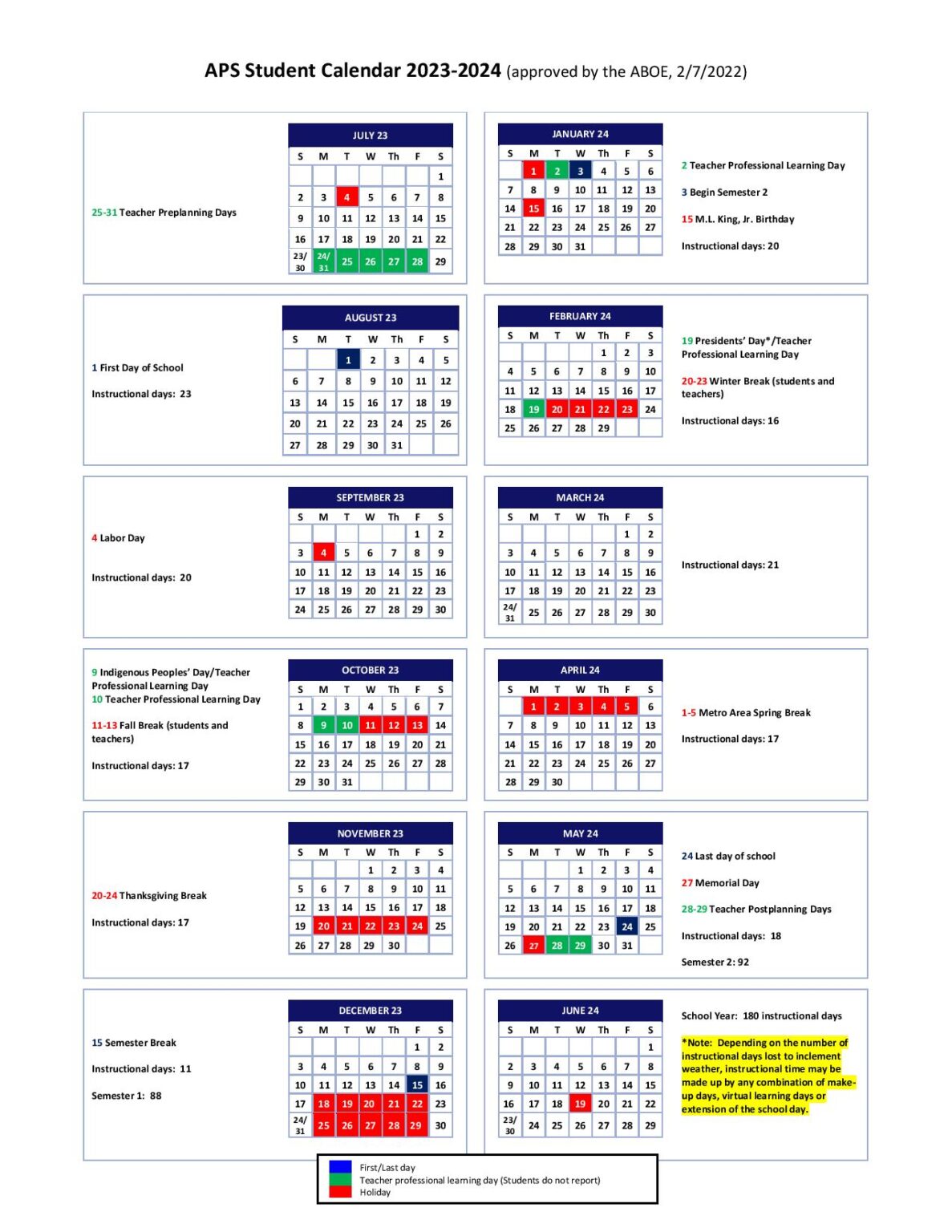 Atlanta Public Schools Calendar Holidays 20242025