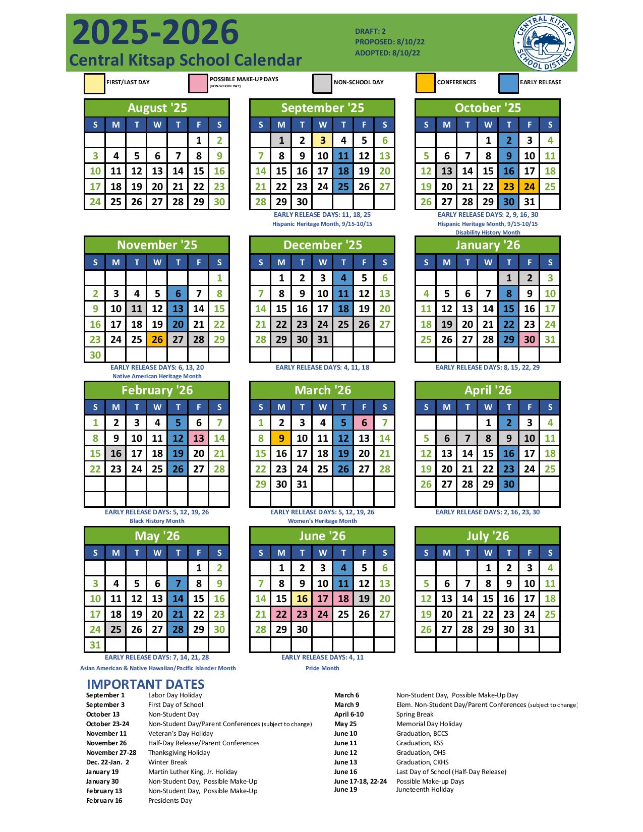 Central Kitsap School District Calendar 2025 2026 In PDF School central-kitsap-school-district-calendar-2025-2026-in-pdf-school