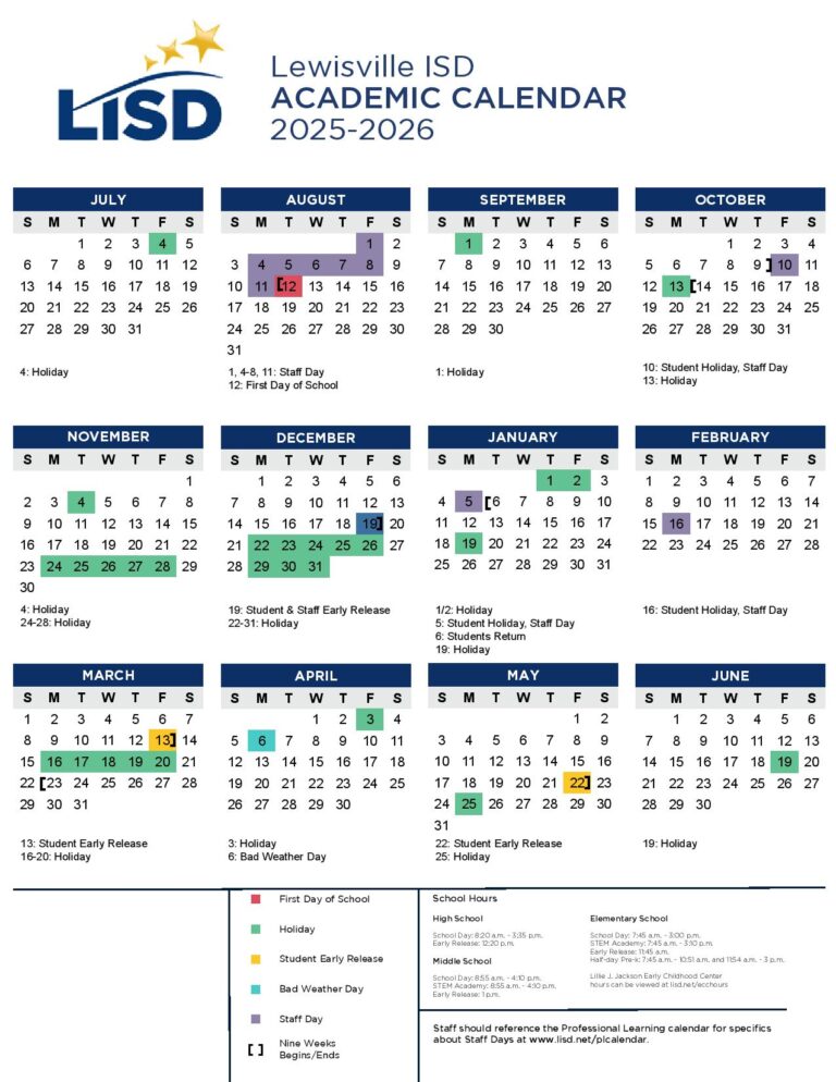 Lewisville Independent School District Calendar 2024 2025 Lewisville Independent School District Calendar 2024 2025