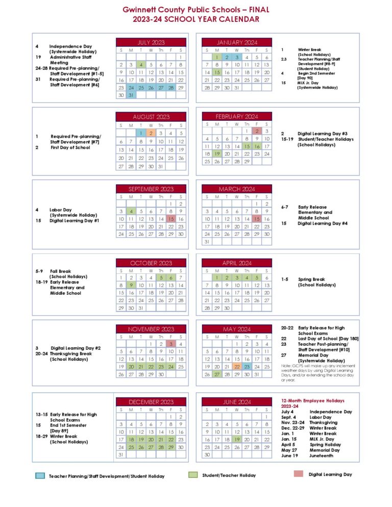 County Public Schools Calendar Holidays 20242025