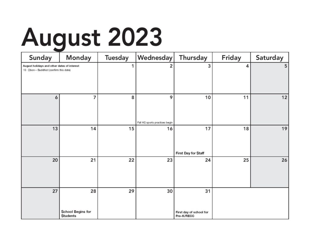 Howard County Public Schools Calendar 20232024 PDF School Calendar Info