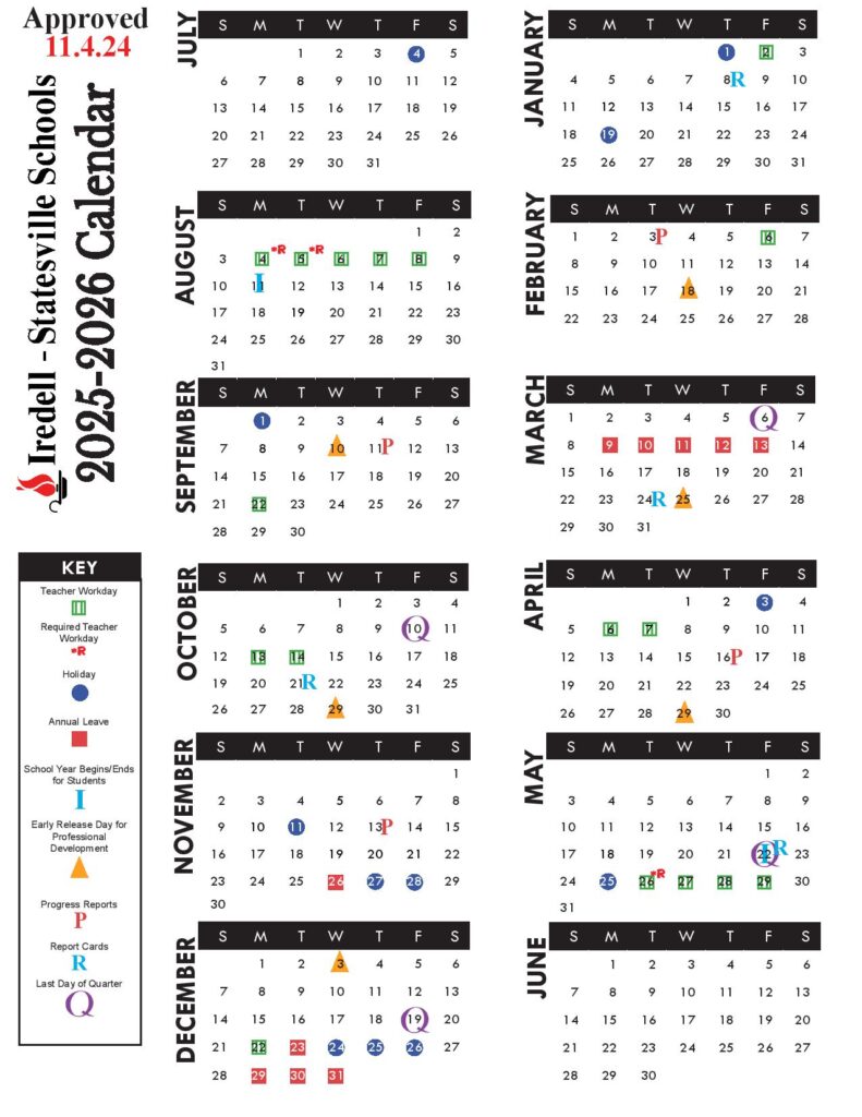 Iredell-Statesville Schools Calendar 2025