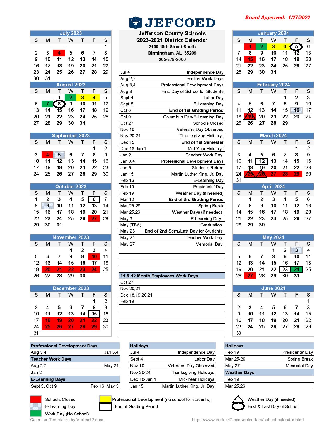 Jefferson County Ky School Calendar 20242024 dyana sybila