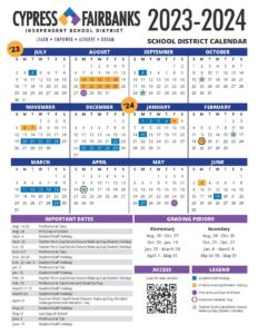 Cypress Fairbanks Independent School District Calendar 2024   CFISD Calendar 232x300 