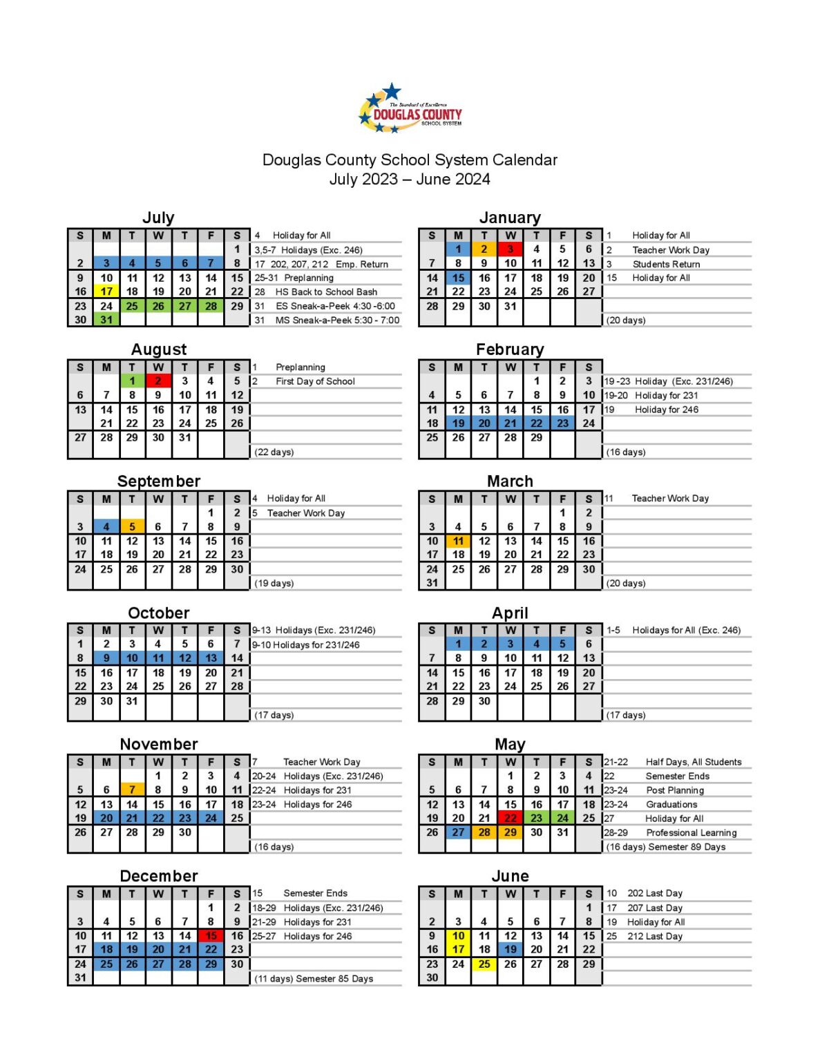 Dougherty County School System Calendar 20242025ndar 2024 2025 darcy