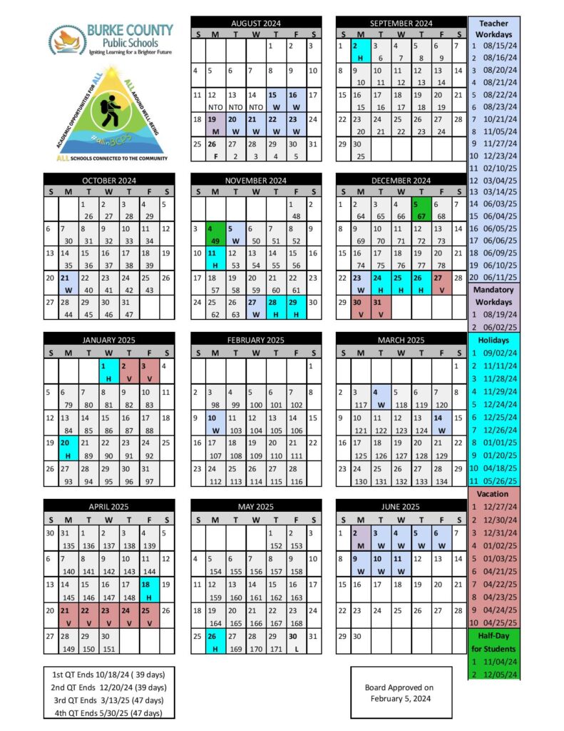 Burke County Schools Calendar