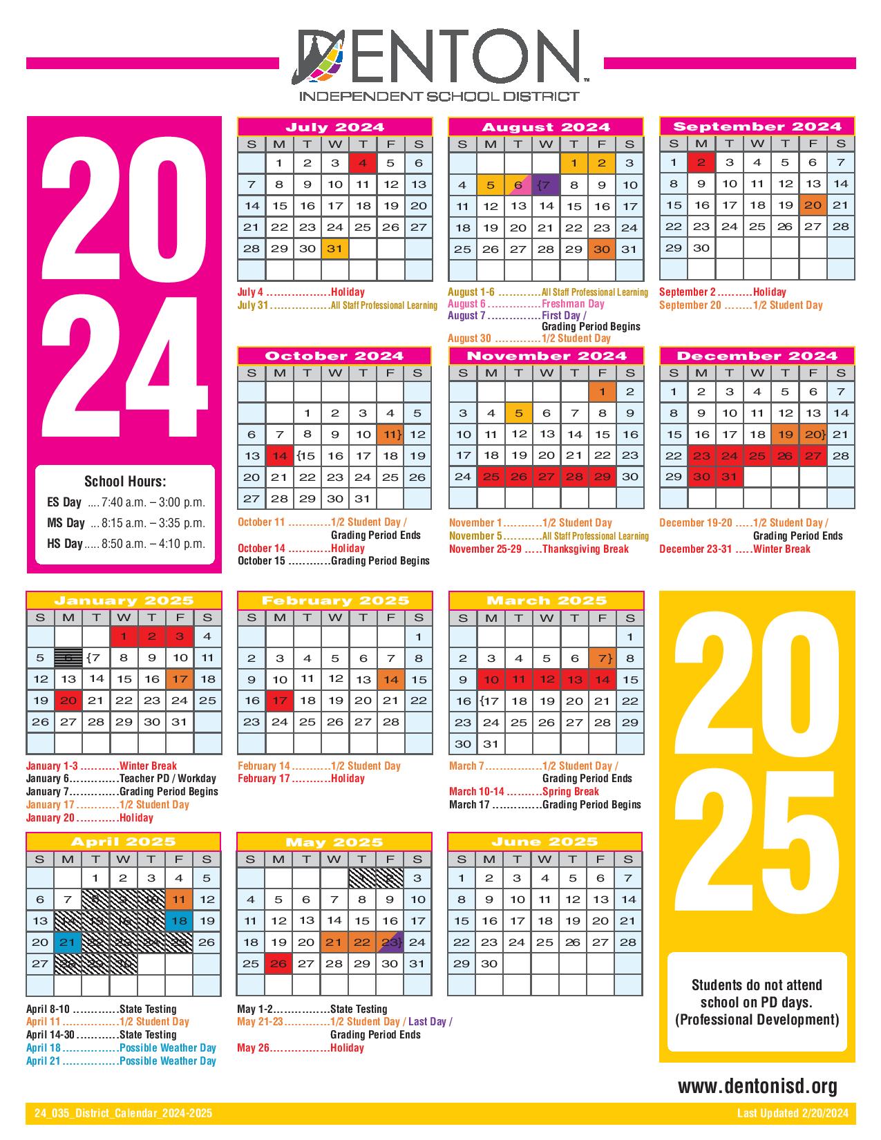 Dallas Isd Student Calendar 2025-25 