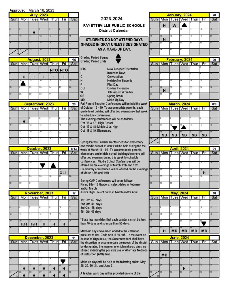 Fayetteville Public Schools Calendar 2024-2025 - Sophi Rosalinde