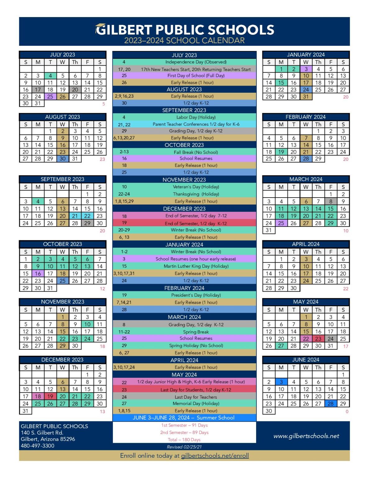 Ala Gilbert North 202425 Calendar 2024 Dara Shelia