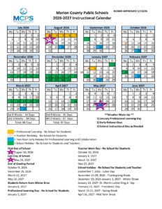 Marion County Public Schools Calendar 2026-2027 in PDF - School ...