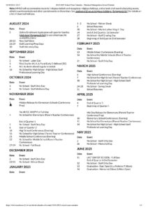 Madison Metropolitan School District Calendar 2024-2025