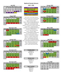 Bedford County Schools Calendar 2025 2026 in PDF School Calendar Info
