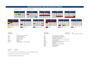 Hamilton Southeastern Schools Calendar 2023-2024 in PDF