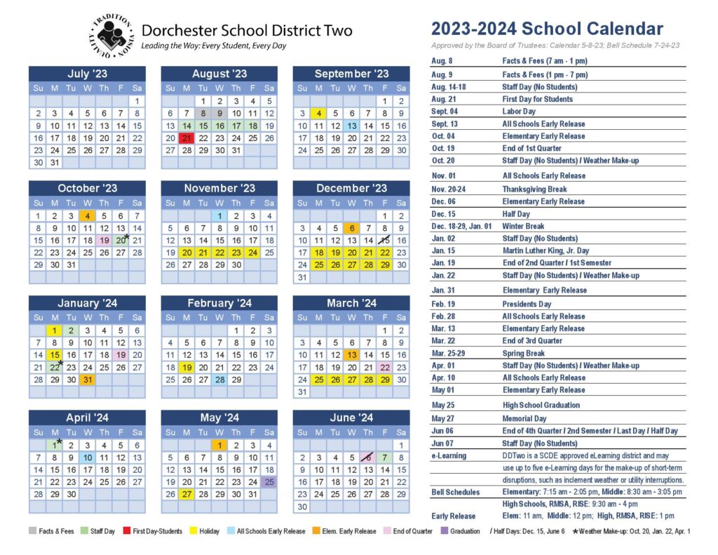 Dorchester School District 2 Calendar