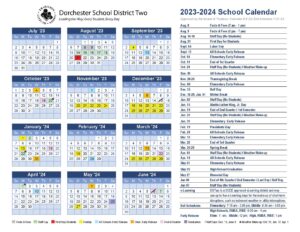 Dorchester School District 2 Calendar 2023 2024 in PDF