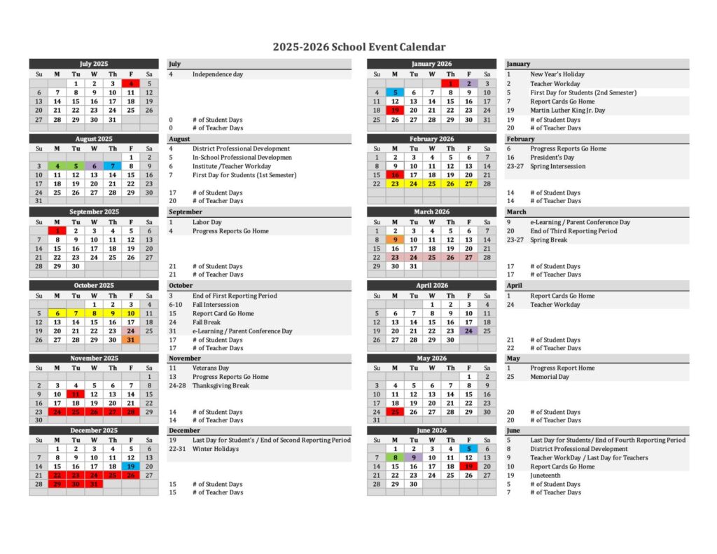 Birmingham City Schools Calendar 2025-2026