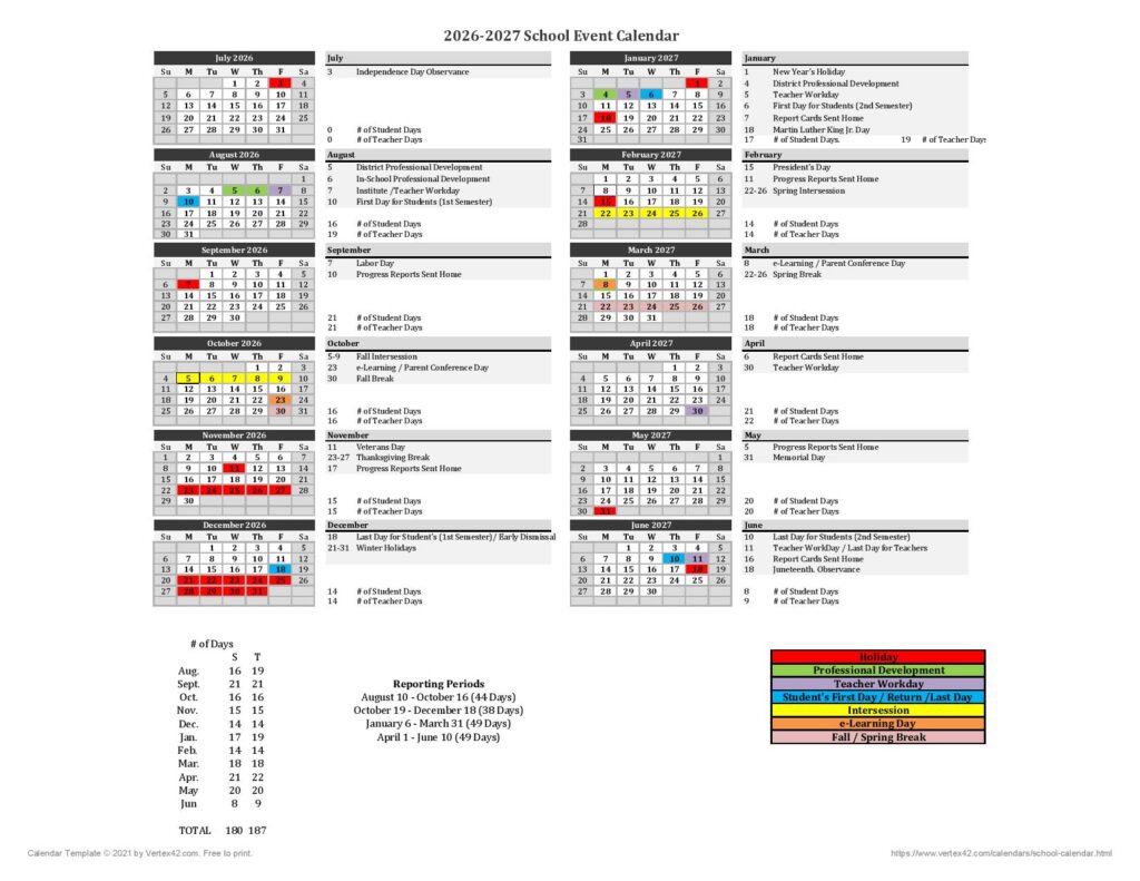 Birmingham City Schools Calendar 2026-2027