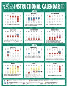 Keller Independent School District Calendar 2025-2026 (KISD)