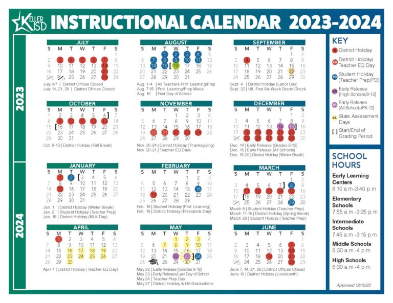 keller-independent-school-district-calendar-2023-2024