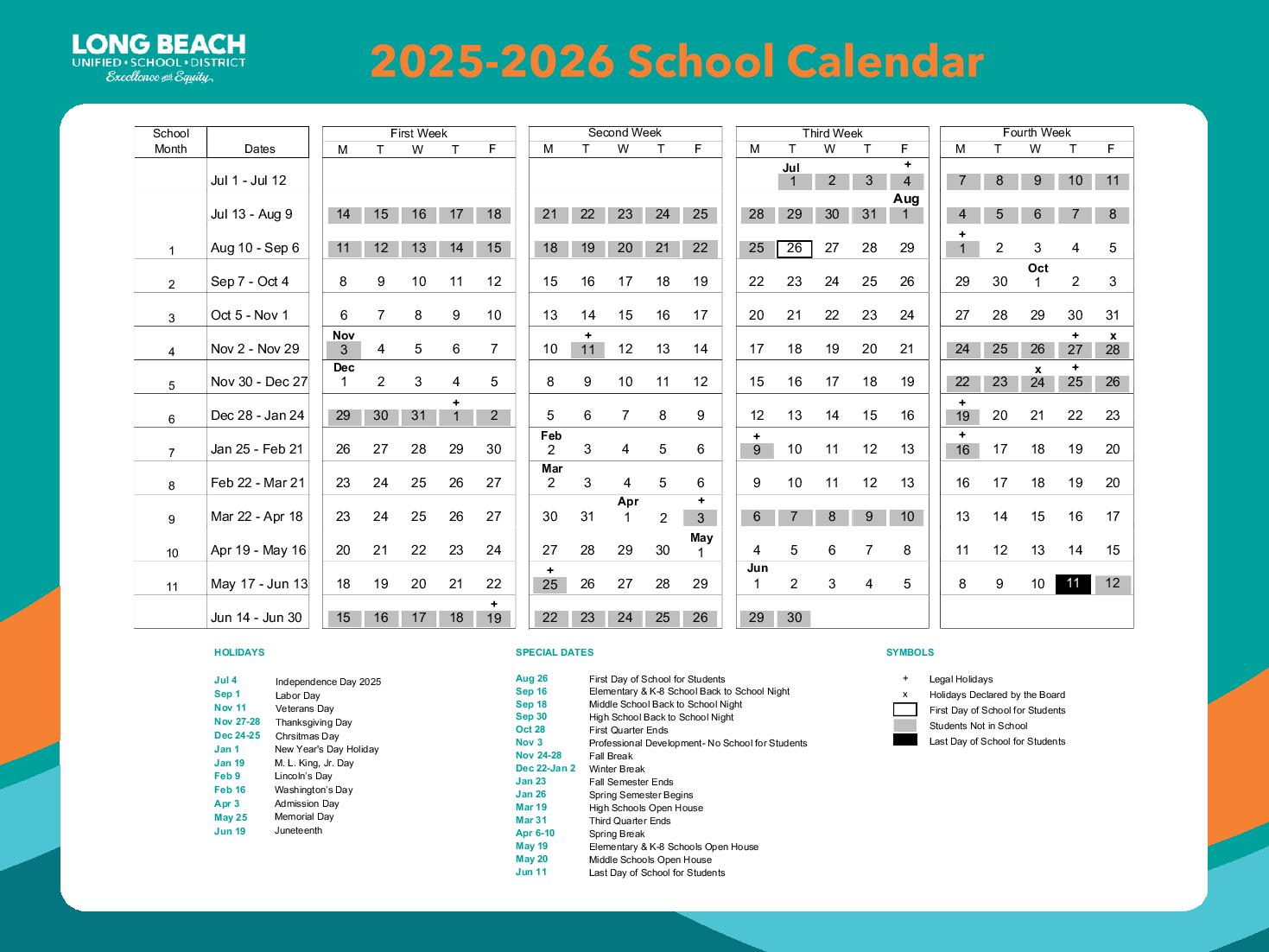 Long Beach Unified School District Calendar 2025 2026 long-beach-unified-school-district-calendar-2025-2026