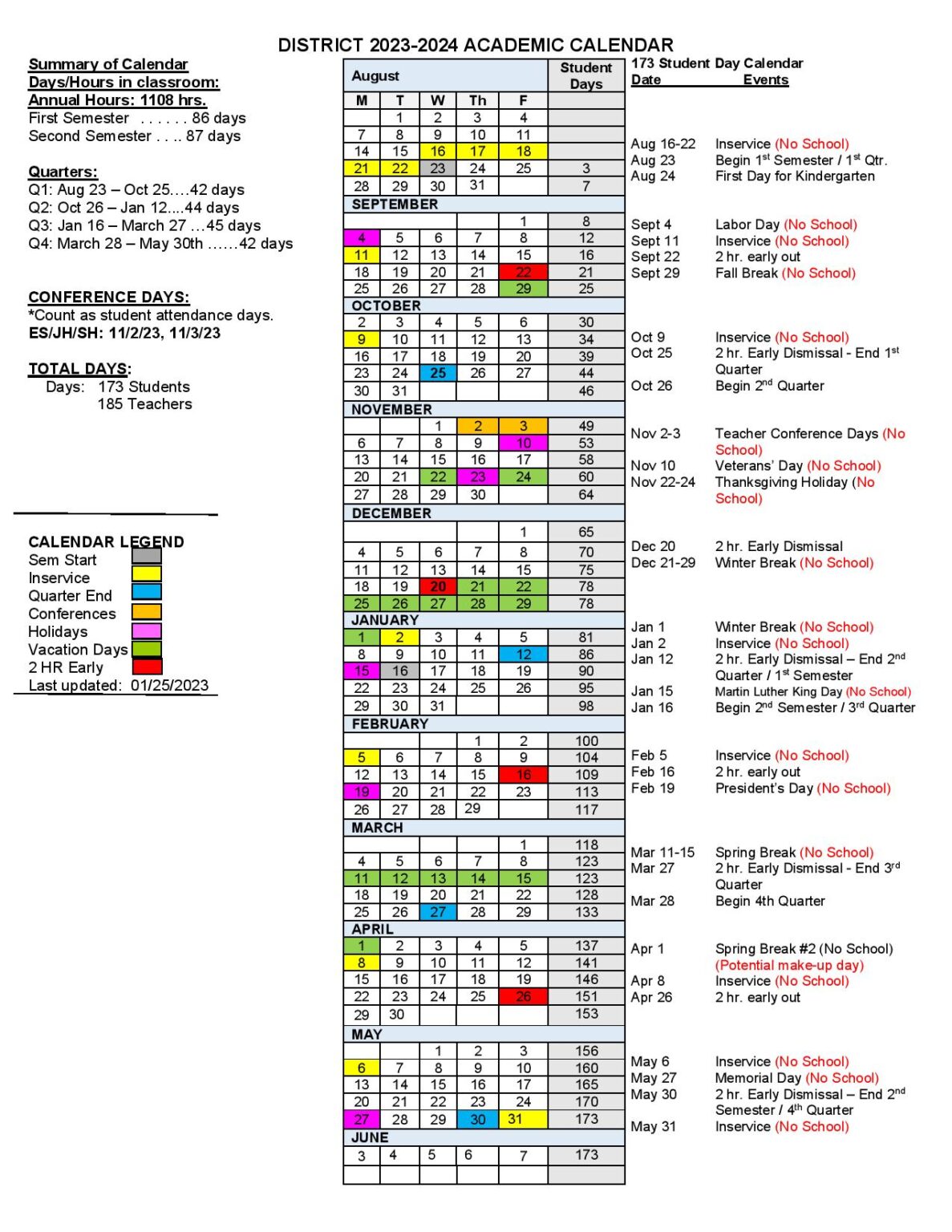 Davenport Schools Calendar 24-25