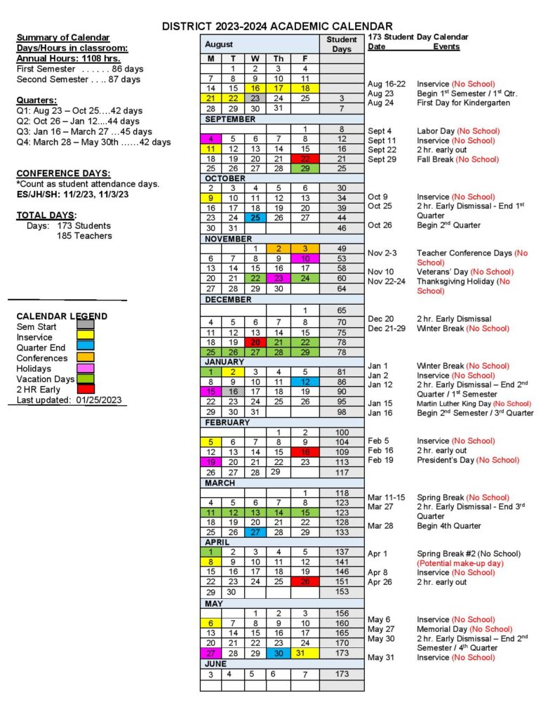 Davenport Community School District Calendar 2025