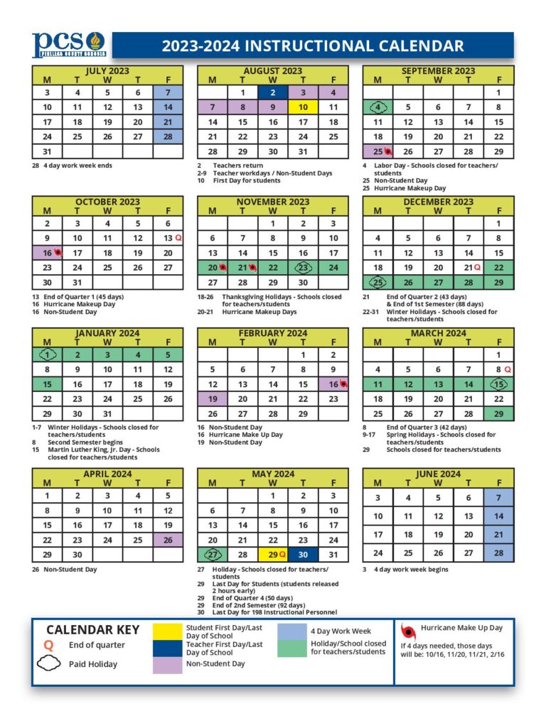 Pinellas County Schools Calendar Holidays 20232024 PDF
