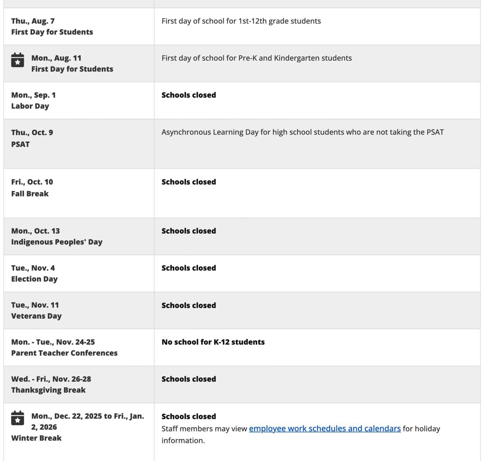 Albuquerque Public Schools Calendar Holidays 20252026 PDF