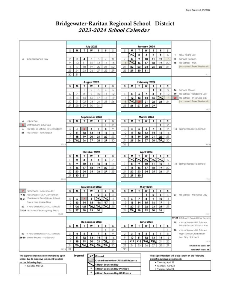 Bridgewater School Calendar 2024 Adrea Myriam