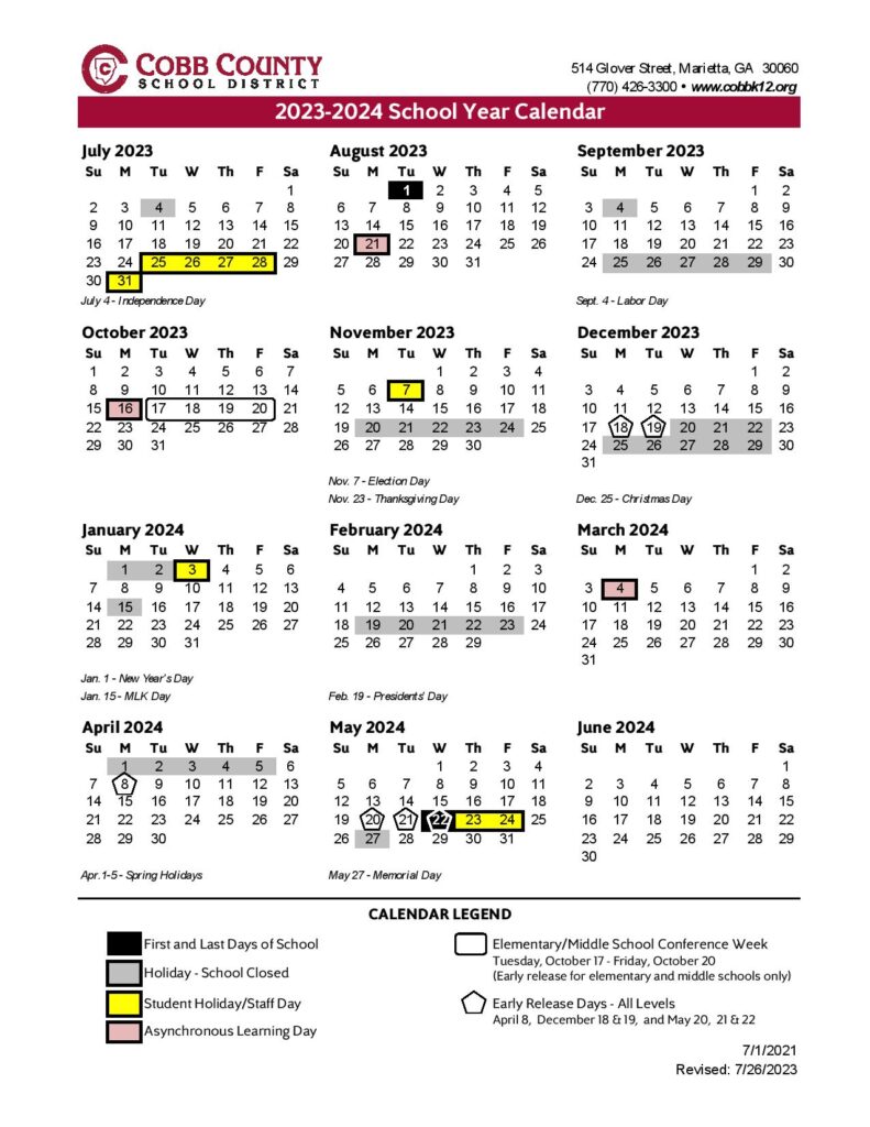 Cobb County School Calendar 2025: Comprehensive Overview - Editable 