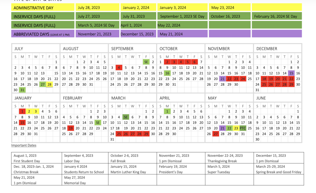 Cocke County Schools Calendar 2024 Tennessee 