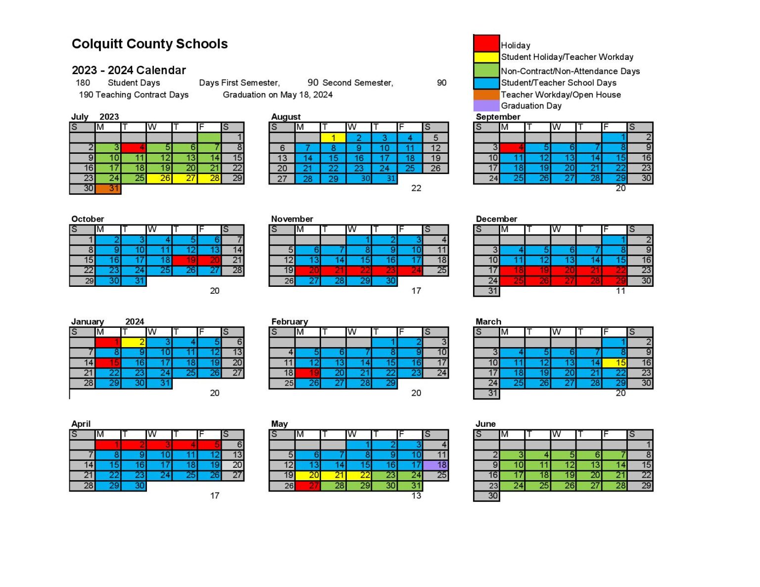 Colquitt County Schools Calendar 2024 2025 (Georgia) School Calendar Info