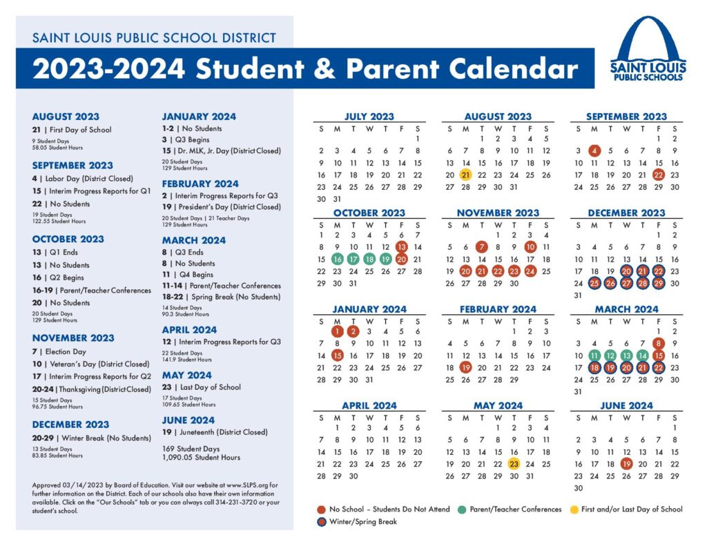 Saint Louis Public Schools Calendar
