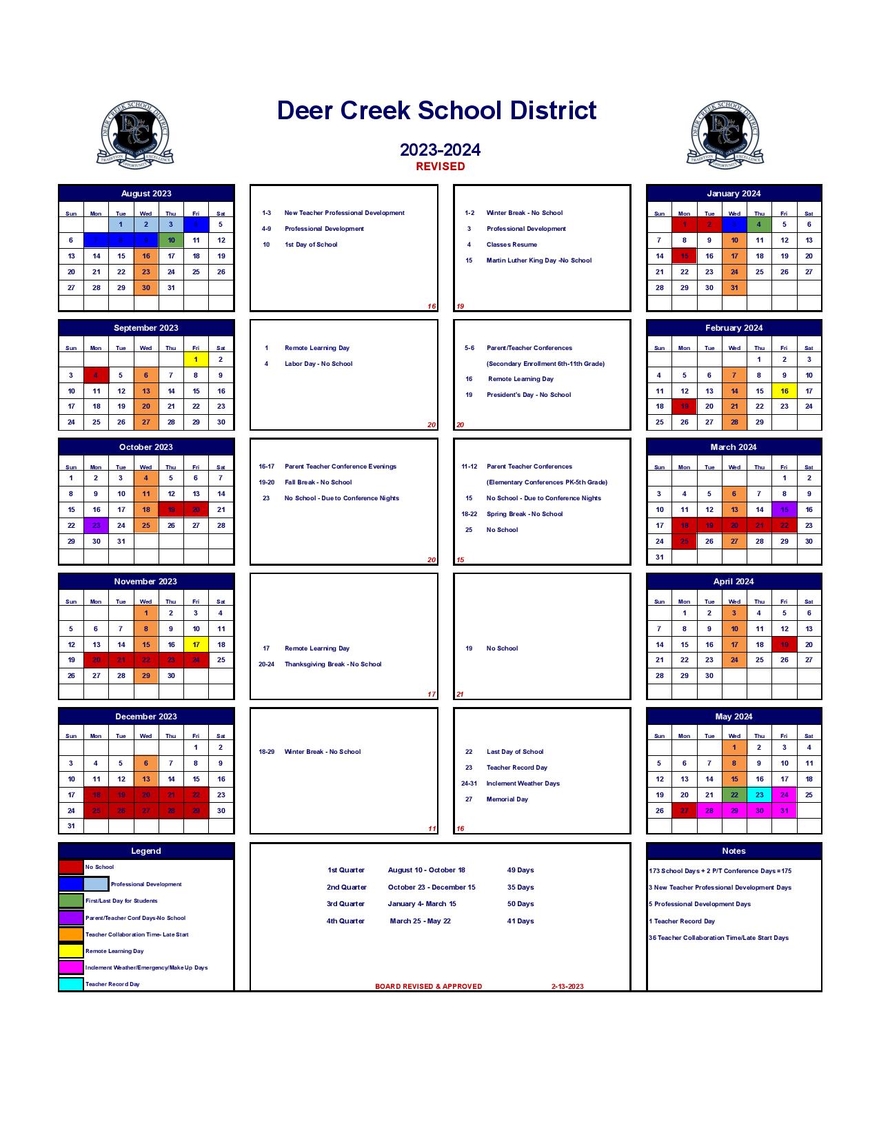 Deer Creek Schools Calendar 2024 2025 Oklahoma   Deer Creek Schools Calendar 