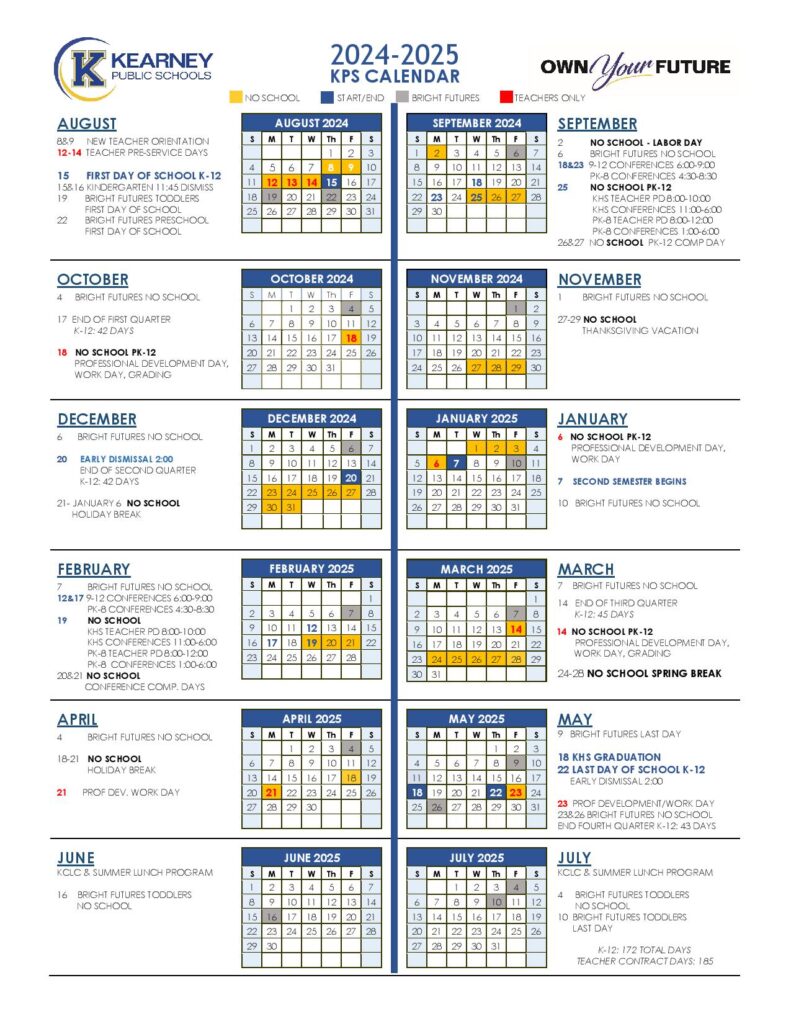 Kearney Public Schools Calendar
