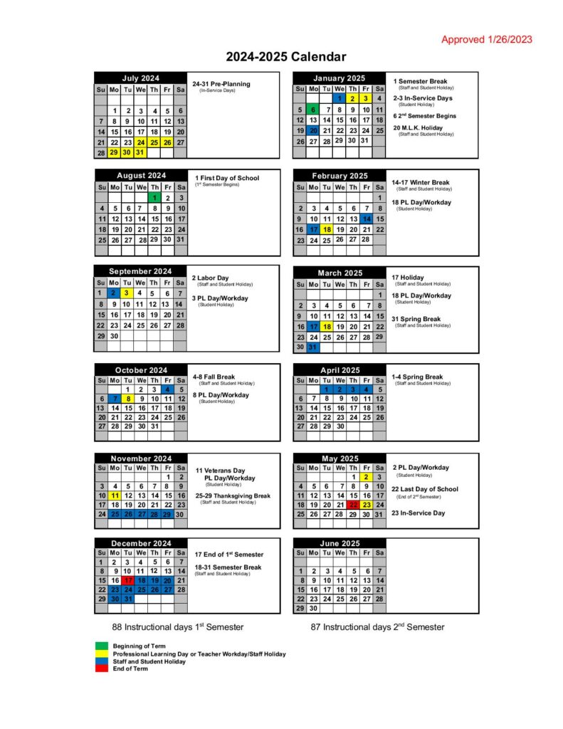 Bryan County Schools Calendar