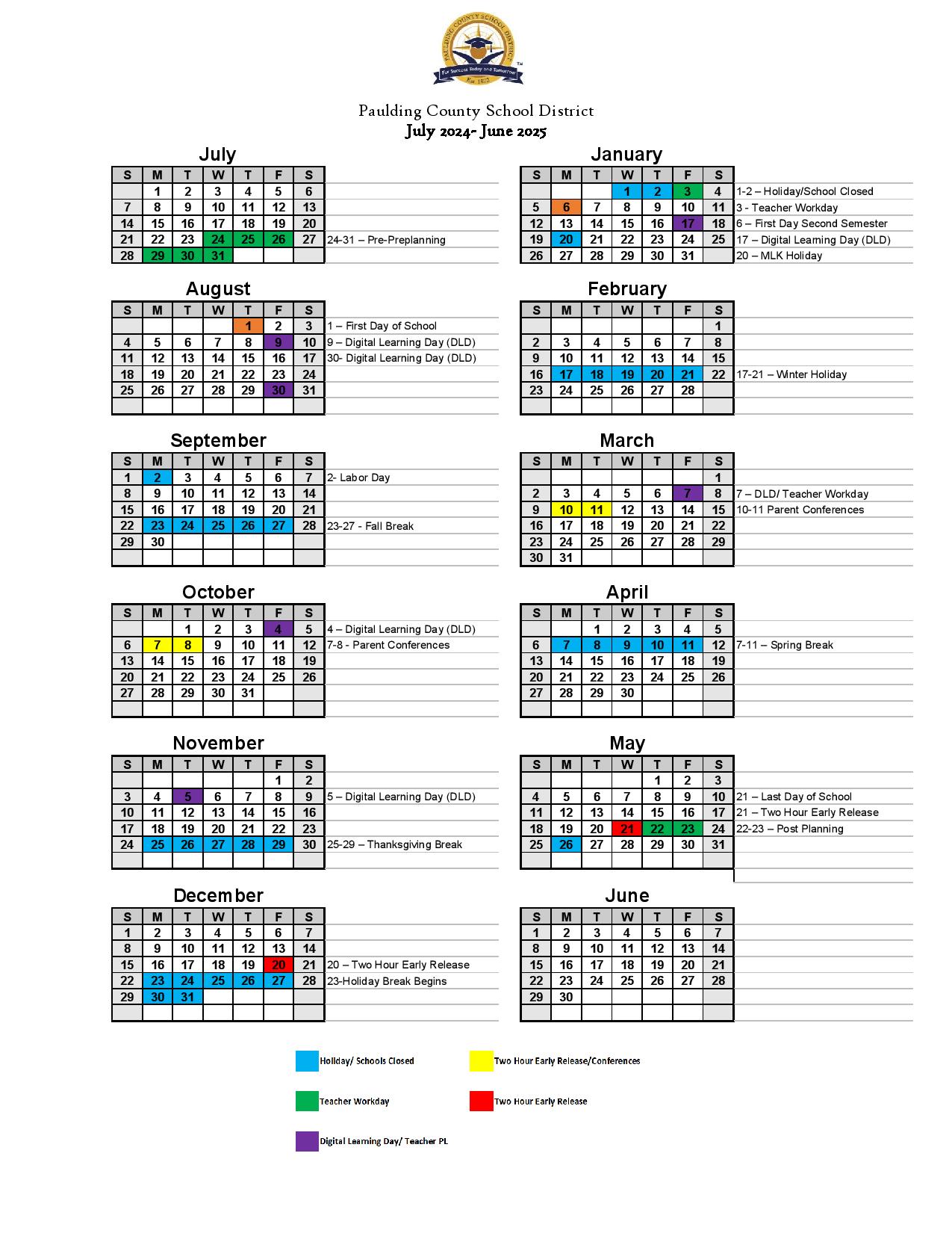 Paulding County School Calendar 2025 2025 Annemette M Krogh Paulding County School Calendar 2025 2025 Annemette M Krogh