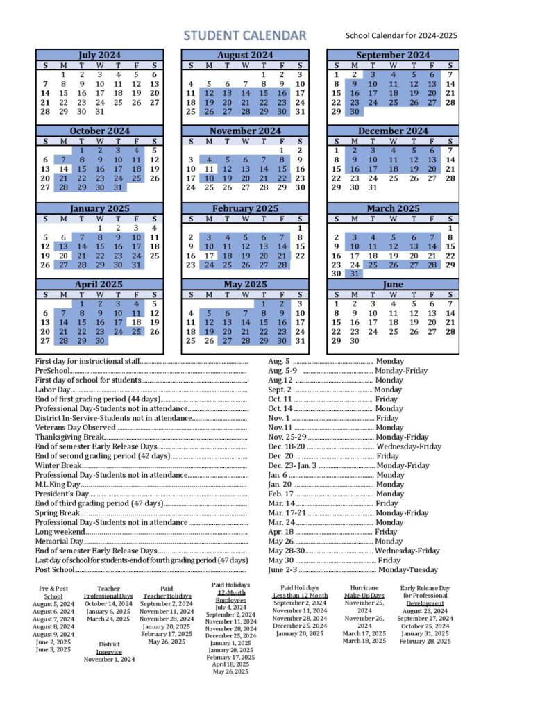 Hernando County Schools Calendar