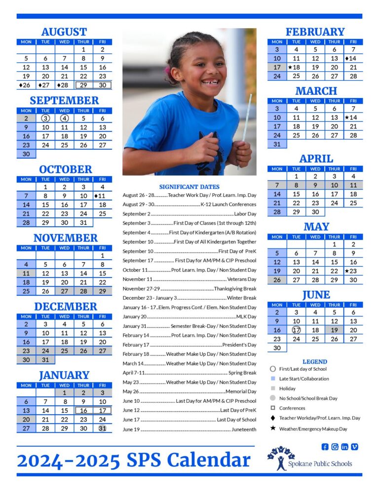 Spokane Public Schools Calendar 2025 Adah Sallyanne