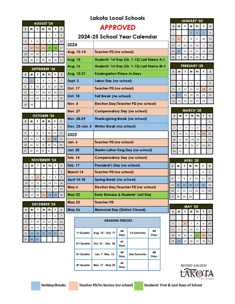 Lakota Schools Calendar