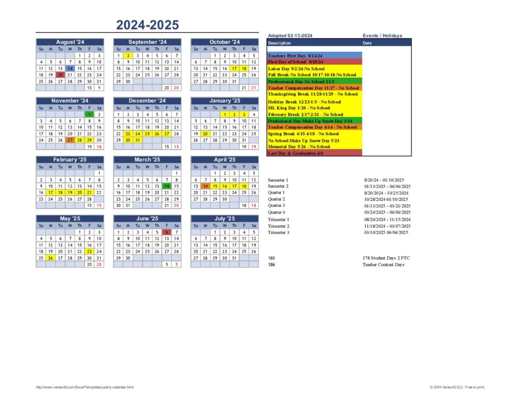 Park City School District Calendar