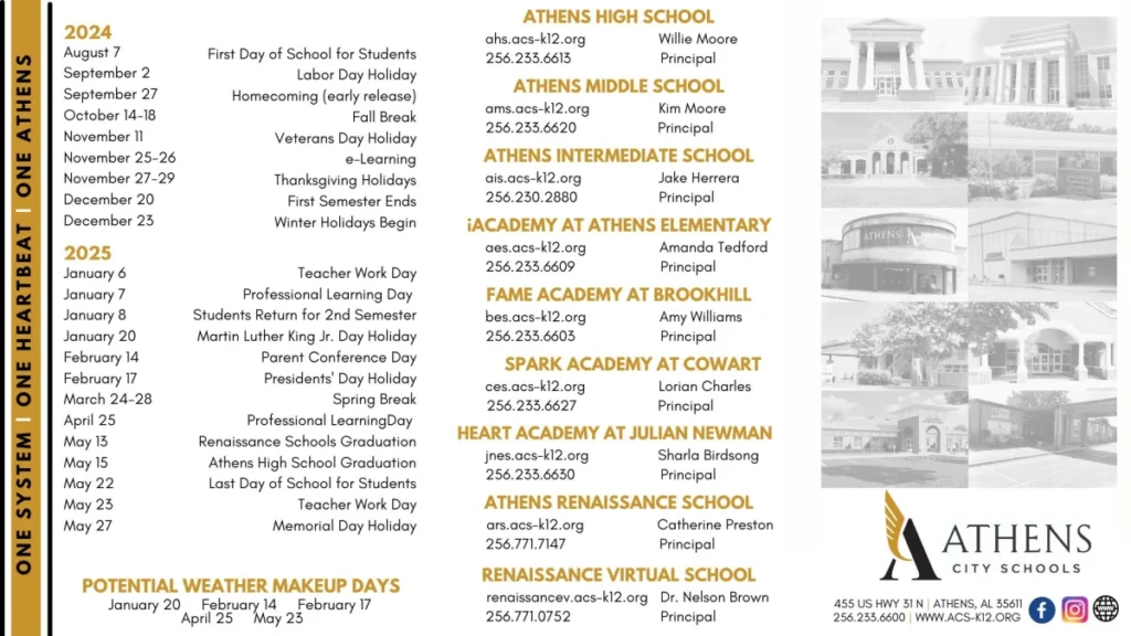 Athens City Schools Calendar