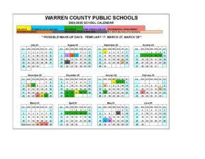 Warren County Schools Calendar 2024 2025 PDF WCPS Kentucky