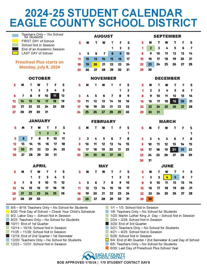 Eagle County Schools Calendar